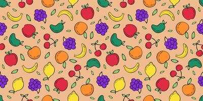 répétitif modèle de délicieux des fruits. illustration adapté pour impressions. vecteur