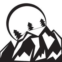 Montagne logo conception signe, Montagne modèle. vecteur