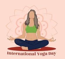 journée internationale du yoga vecteur