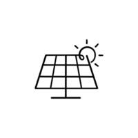 solaire panneaux ligne style icône conception vecteur