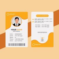 moderne entreprise nettoyer minimaliste entreprise employé Orange affaires id carte modèle vecteur