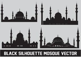 mosquée noir silhouette icône illustration pour islamique élément vecteur