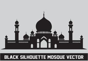 mosquée silhouette paquet blanc Contexte vecteur