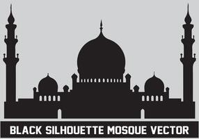 mosquée silhouette paquet blanc Contexte vecteur