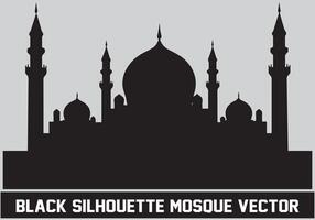 mosquée silhouette paquet blanc Contexte vecteur