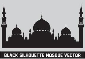 mosquée silhouette paquet blanc Contexte vecteur