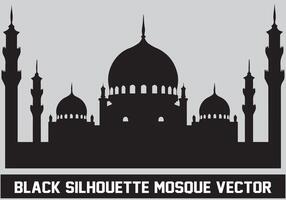 mosquée silhouette paquet blanc Contexte vecteur