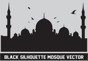 mosquée silhouette paquet blanc Contexte vecteur