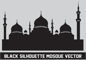 mosquée silhouette paquet blanc Contexte vecteur