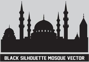 mosquée silhouette paquet blanc Contexte vecteur