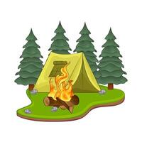 illustration de camping vecteur