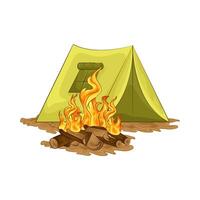 illustration de camping vecteur