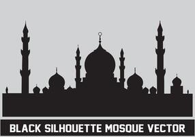 mosquée silhouette paquet blanc Contexte vecteur