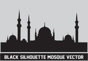 mosquée noir silhouette icône illustration pour islamique élément vecteur