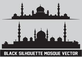 mosquée silhouette paquet blanc Contexte vecteur