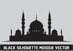 mosquée noir silhouette icône illustration pour islamique élément vecteur