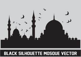 mosquée silhouette paquet blanc Contexte vecteur