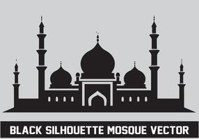 mosquée silhouette paquet blanc Contexte vecteur