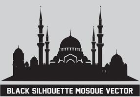 mosquée silhouette paquet blanc Contexte vecteur