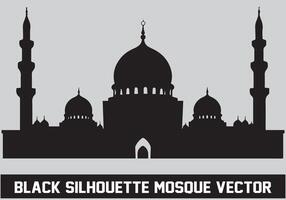 mosquée silhouette noir Couleur pour islamique conception vecteur