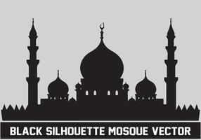 mosquée noir silhouette icône illustration pour islamique élément vecteur