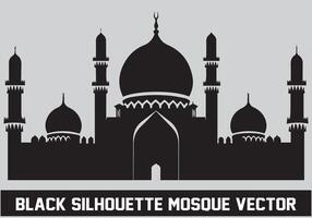 mosquée silhouette noir Couleur pour islamique conception vecteur