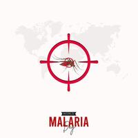 monde paludisme journée conscience journée social médias affiche conception vecteur