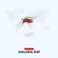 monde paludisme journée conscience journée social médias affiche conception vecteur