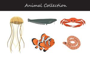 animaux collection. plat style illustration. vecteur