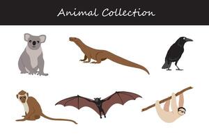 animaux collection. plat style illustration. vecteur