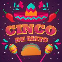 pente illustration pour cinco de mayo fête vecteur