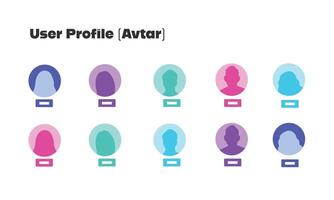 illustration de avatars pour Jeux, sites Internet et applications, portraits de diverse Hommes et femmes de différent les courses. ensemble de utilisateur profils. coloré plat illustration. cercle avatars. vecteur