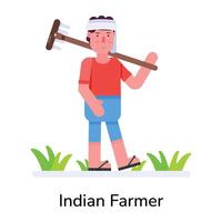 branché Indien agriculteur vecteur