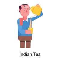 branché Indien thé vecteur