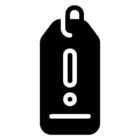 icône de glyphe d'étiquette de prix vecteur