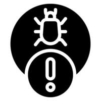 icône de glyphe de bogue vecteur