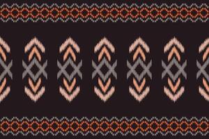 traditionnel ethnique ikat motif en tissu modèle Contexte géométrique .africain ikat broderie ethnique Oriental modèle marron Contexte fond d'écran. résumé, illustration.texture, cadre, décoration. vecteur