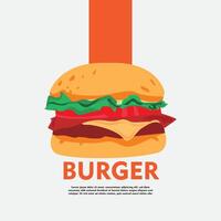 Facile affiche nourriture conception Burger vecteur