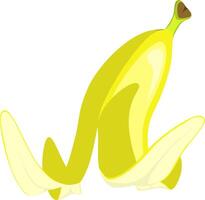 banane peau dans plat style. illustration isolé sur blanc Contexte vecteur