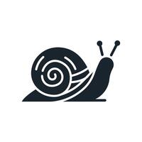 escargot icône, limace. mollusque invertébrés. isolé illustration vecteur