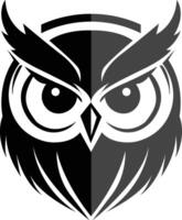 noir européen hibou logo vecteur