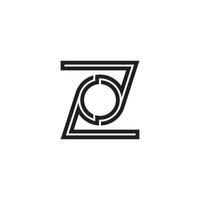 zo, onces, z et o abstrait initiale monogramme lettre alphabet logo conception vecteur