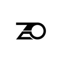 zo, onces, z et o abstrait initiale monogramme lettre alphabet logo conception vecteur