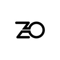 zo, onces, z et o abstrait initiale monogramme lettre alphabet logo conception vecteur