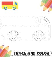 enfants trace et Couleur transport vecteur