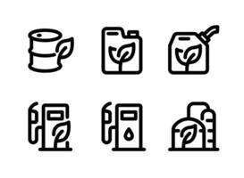 Facile ensemble de pétrole et gaz ligne Icônes vecteur
