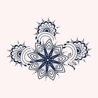 Créatif Indien gratuit floral henné mehendi mandala conception vecteur