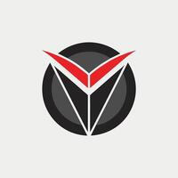 une minimaliste noir et rouge logo affiché sur une nettoyer blanc arrière-plan, développer une lisse logo avec une minimaliste approche, se concentrer sur négatif espace vecteur