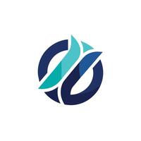 une circulaire logo conception avec bleu et vert couleurs dans une nettoyer et Facile esthétique, une nettoyer et Facile logo incorporation négatif espace pour une numérique commercialisation entreprise vecteur