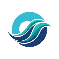 minimaliste logo conception avec une stylisé vague, représentant une l'eau entreprises marque identité, une minimaliste logo avec une stylisé usine silhouette vecteur